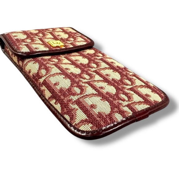 Christian Dior Oblique Trotter Phone Case Eyeglass Holder Pouchette Bag Vintage - Picture 7 of 10